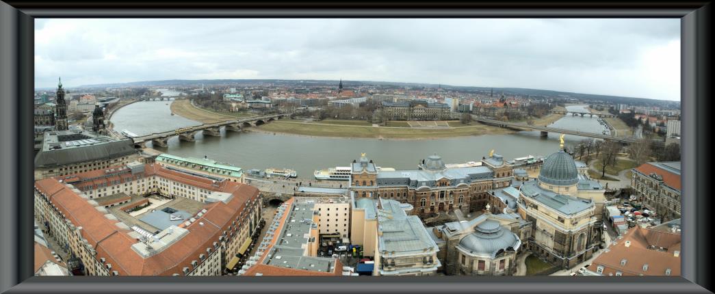 Panorama of Dresden from the Frauenkirche top